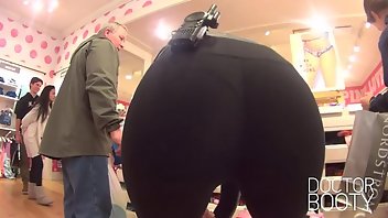 Leather Ass Public Voyeur Spandex 