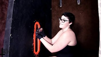 Gloryhole Cumshot Interracial Glasses Whore 