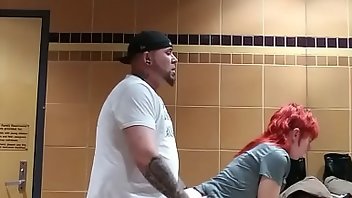 Bathroom Pussy Ass Blowjob Redhead 