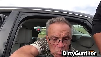 Grandpa Hardcore Outdoor Blowjob Handjob 