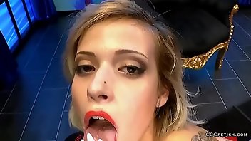 Cum Swallowing Blonde Blowjob Czech Gangbang 